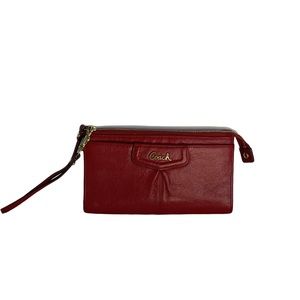 Vintage Coach Cherry Leather Zippy Wallet Wristlet